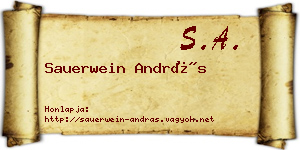 Sauerwein András névjegykártya